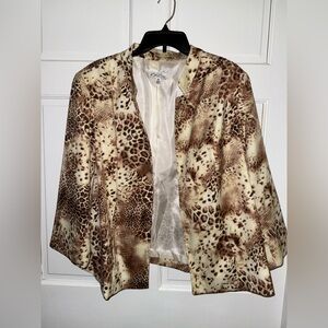 Kim Rogers Elegant Cream leopard Jacket